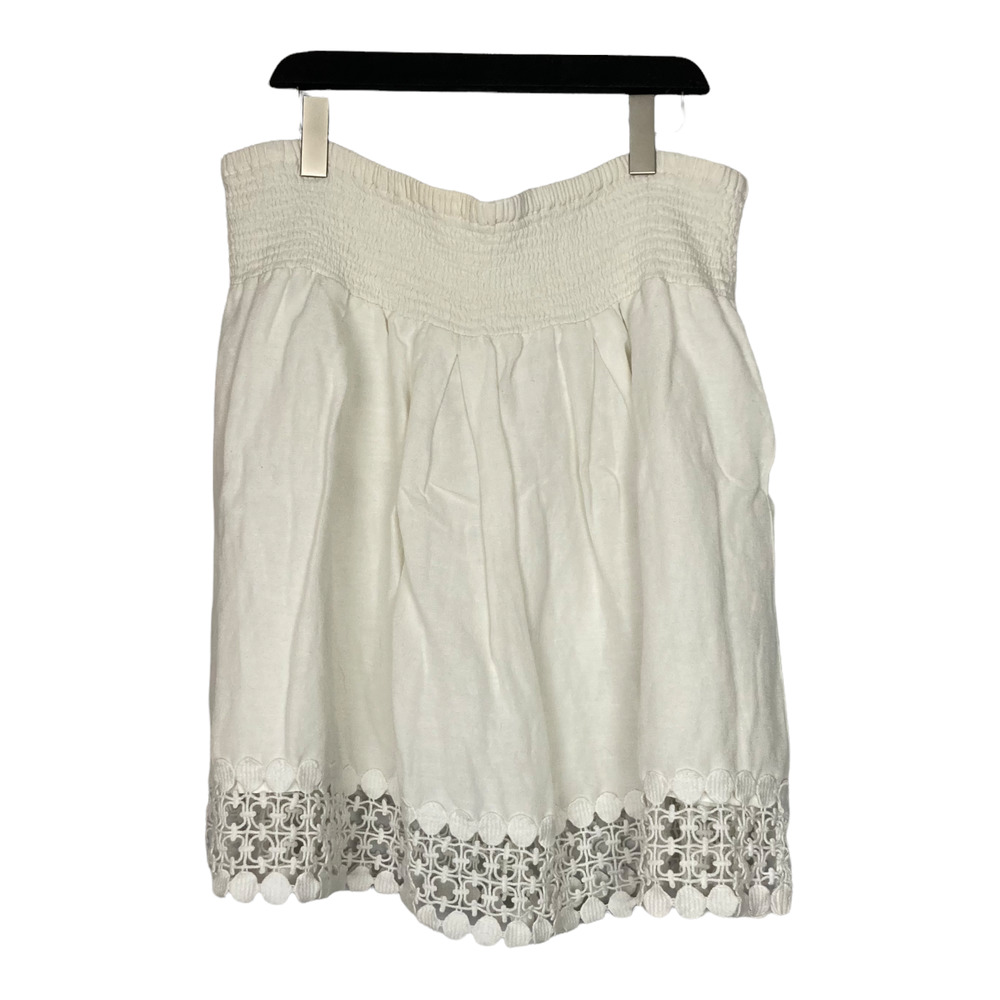 Christopher & Banks White A-Line Skirt